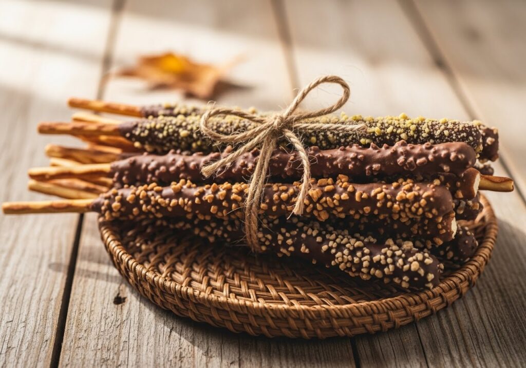 rustic homemade pepero