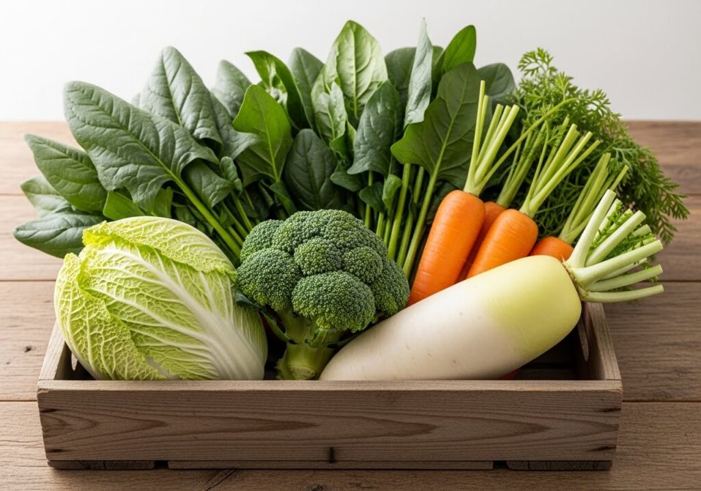 겨울철 건강 관리에 좋은 야채 5가지: 면역에 좋은 야채 완전 정리 겨울철 건강 관리에 좋은 야채 5가지