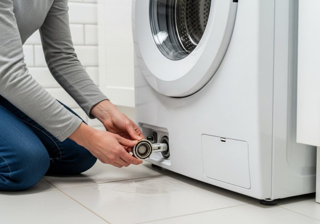 세탁기 먼지필터 청소 방법