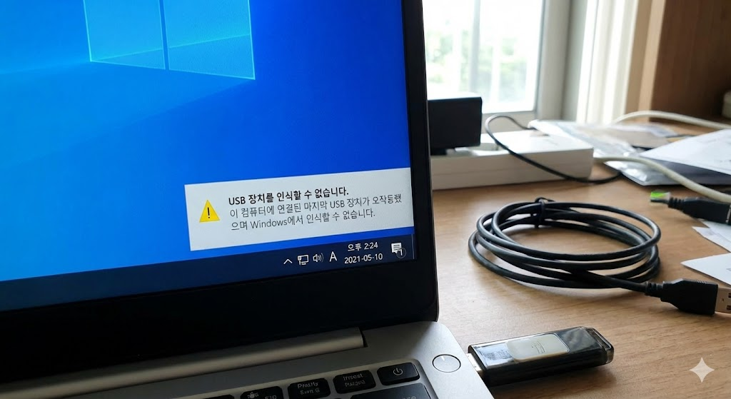 USB 장치를 인식할 수 없습니다 오류 해결법