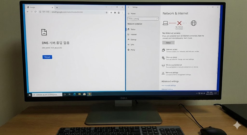DNS 서버 응답 없음 뜰 때