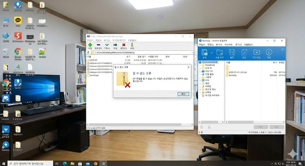 압축파일 열리지 않을 때 해결