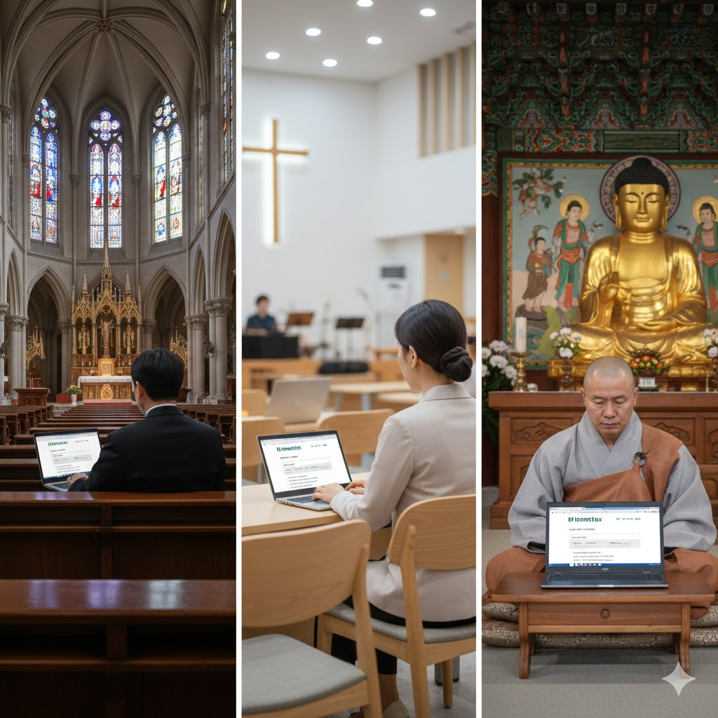 연말정산 종교인 소득 신고 방법 (2025 최신 기준 정리) 연말정산 종교인 소득 신고 방법