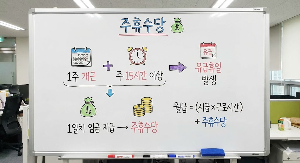 2025 주휴수당 포함 최저임금 월급 계산 방법 정리 주휴수당 포함 최저임금 월급 계산