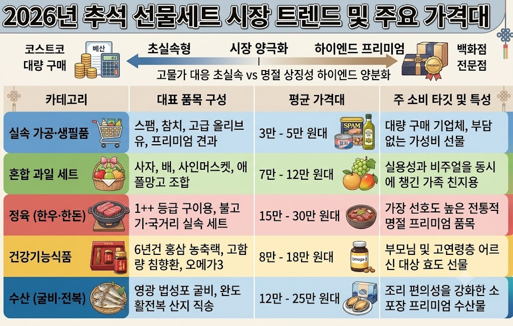 2026 추석 선물세트 트렌드 총정리: 청탁금지법 가액 기준과 가성비·프리미엄 선택 가이드 image
