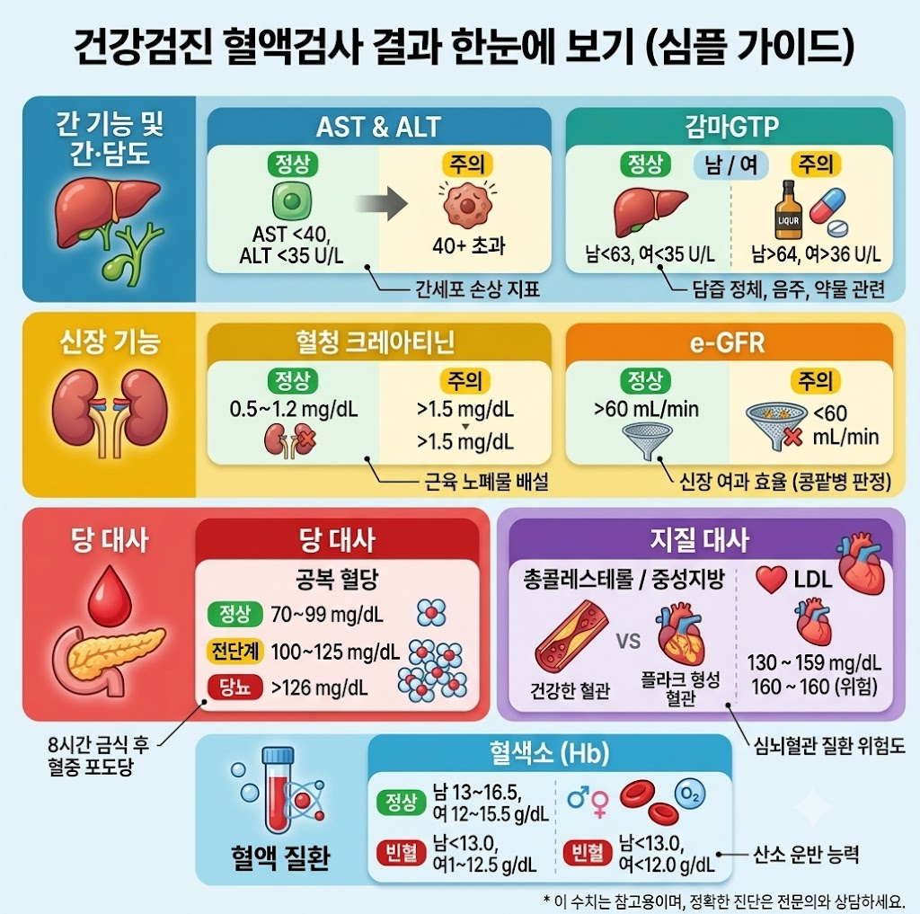 건강검진 혈액검사표 항목