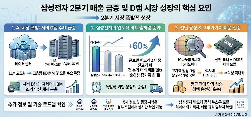 2분기 D램 시장과 삼성전자