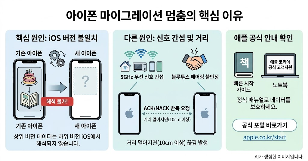 아이폰 마이그레이션 멈춤