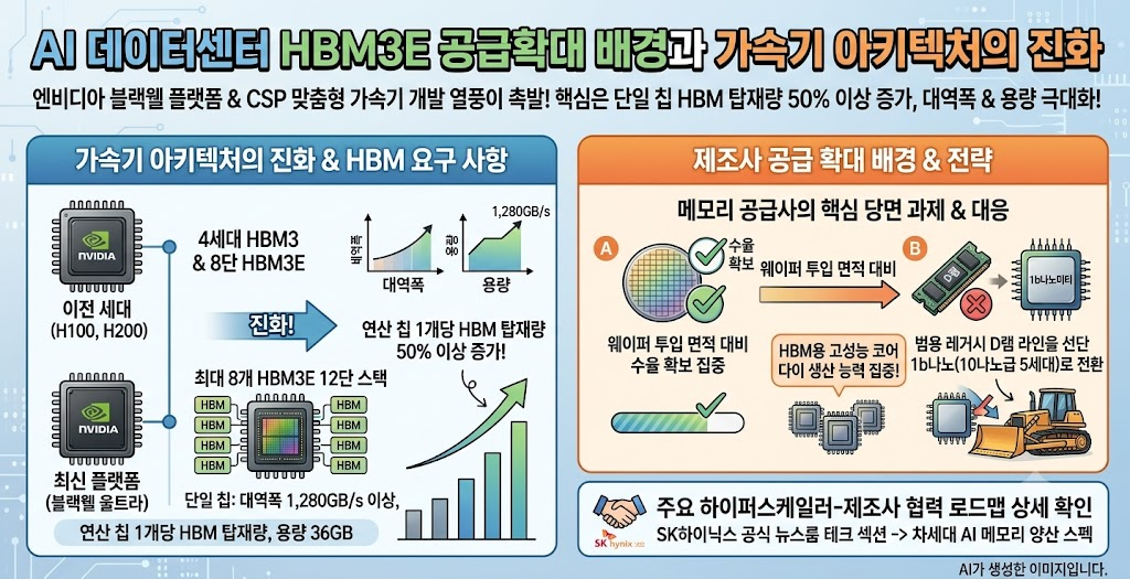 AI 데이터센터 HBM3E 공급확대