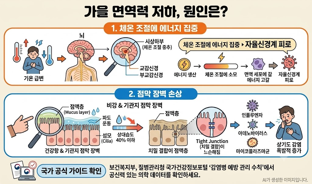 가을 환절기 면역력 저하