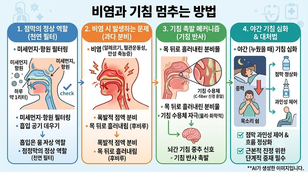 비염과 기침 멈추는 방법