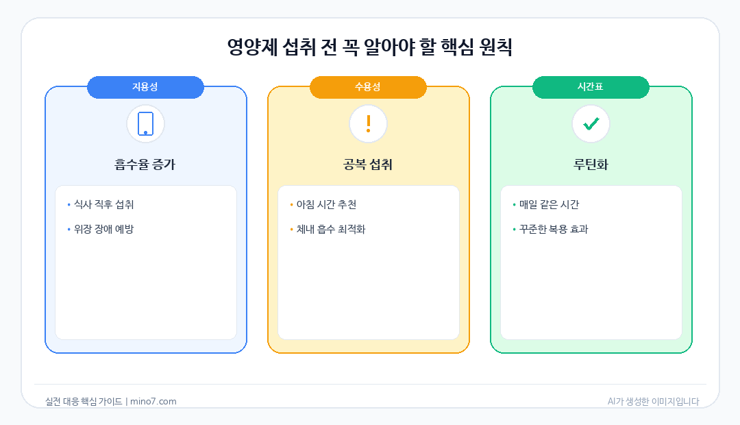 영양제 복용 시간표