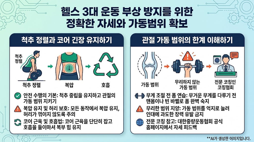 헬스 3대 운동 부상 방지