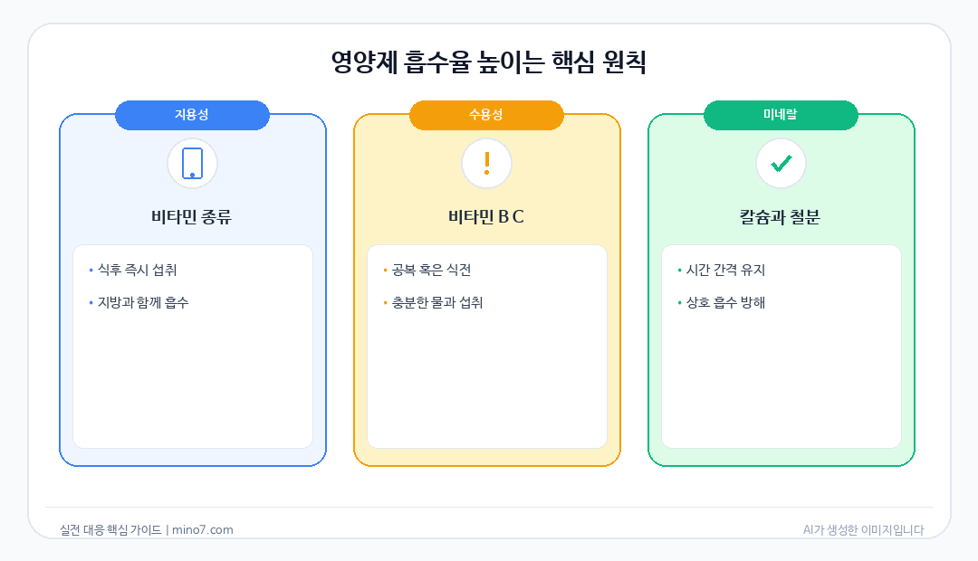영양제 복용 시간표