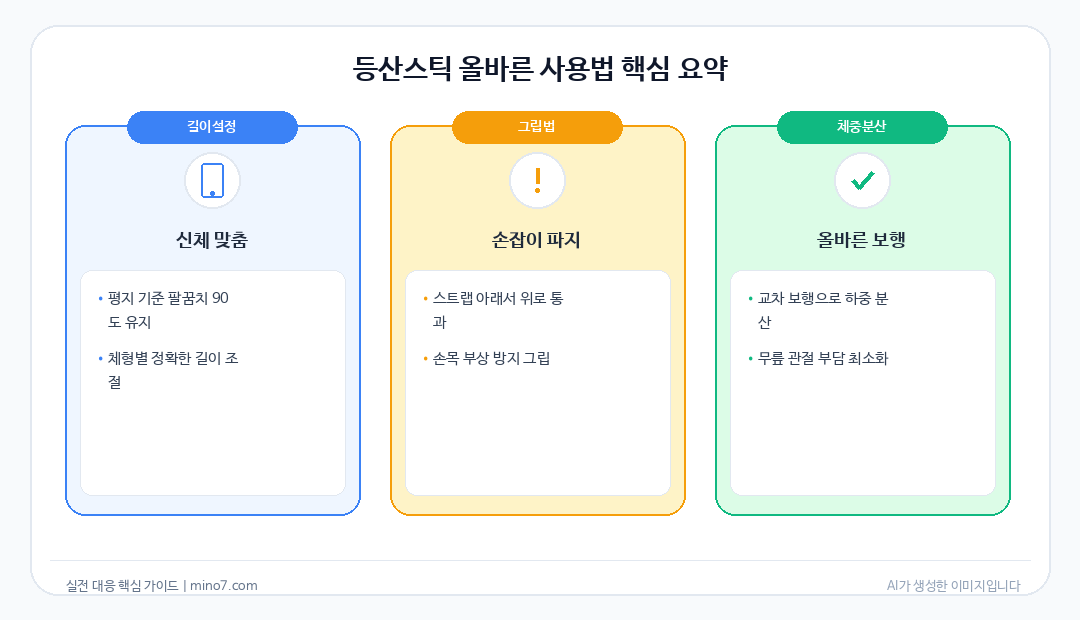 등산스틱 올바른 사용법