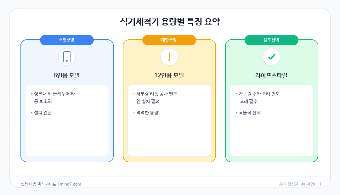 식기세척기 6인용 12인용