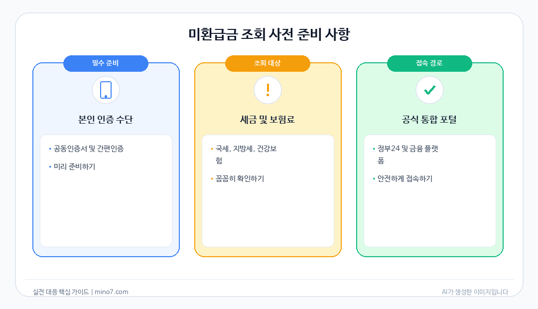 미환급금 조회