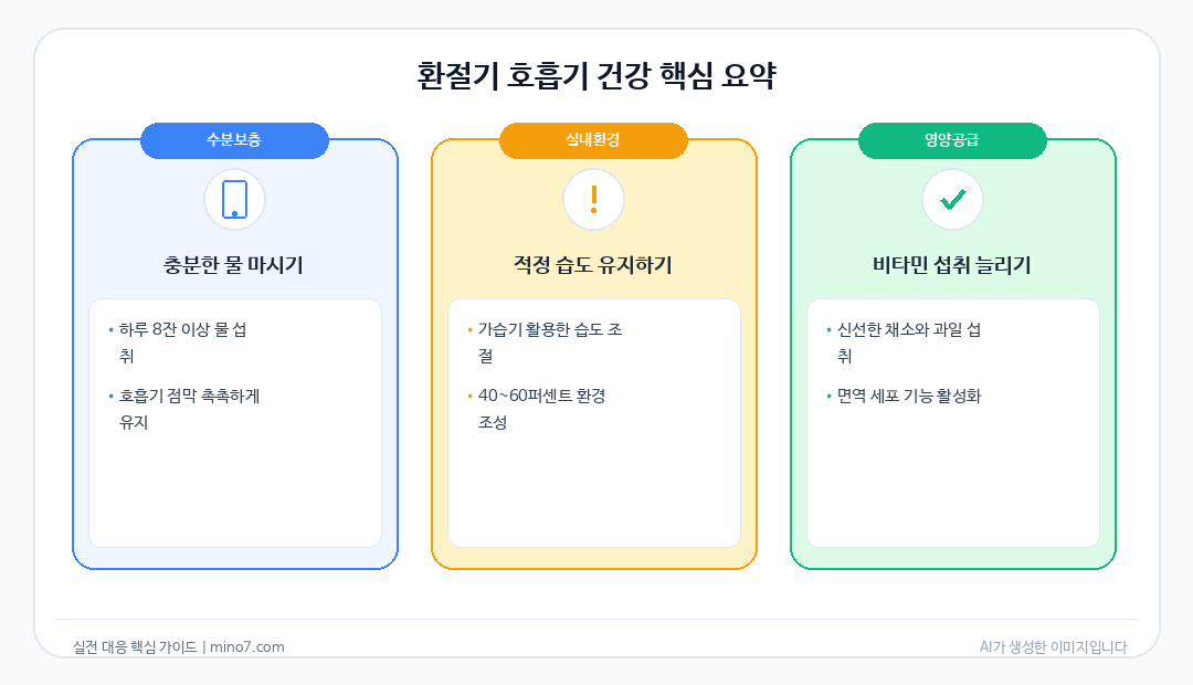 환절기 호흡기 점막 관리